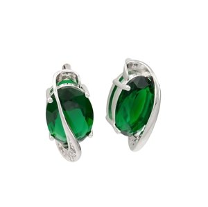 Linda's Jewelry Náušnice bižutéria Smaragd IN015