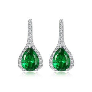 Linda's Jewelry Strieborné náušnice Rýdzi Zelená Ag 925/1000 IN285