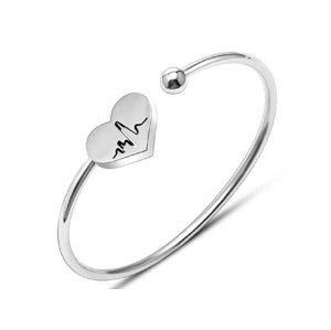 Linda's Jewelry Náramok Love Srdcebeat chirurgická oceľ INR024