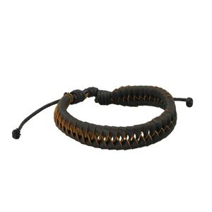 Linda's Jewelry Kožený náramok Dark Brown Snake INR057