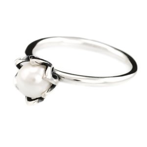 Linda's Jewelry Strieborný prsteň Kvet perly Ag 925/1000 IPR004-8 Veľkosť: 54