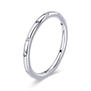 Linda's Jewelry Strieborný prsteň Simple Love Ag 925/1000 IPR039-7 Veľkosť: 52