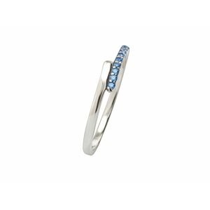 Linda's Jewelry Strieborný prsteň Simple Blue Line Ag 925/1000 IPR050-8 Veľkosť: 52