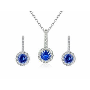 Linda's Jewelry Zvýhodnená sada šperkov Modrý Kvietok Ag 925/1000 IS084
