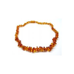 Jantárový náhrdelník 45 cm - prírodný, medový, tmavý