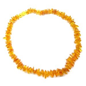 Jantárový náhrdelník 45 cm - prírodná, medový, svetlý
