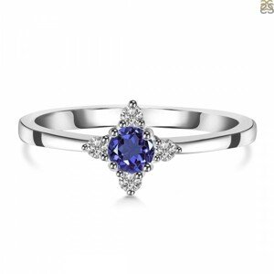 Klenoty Amber Luxusný strieborný prsteň s tanzanitom a topazmi Stella Veľkosť: 52